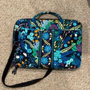 Vera Bradley Laptop Bag in Blue Flowers